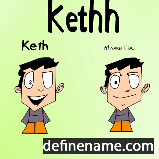 cartoon of the name Keithen