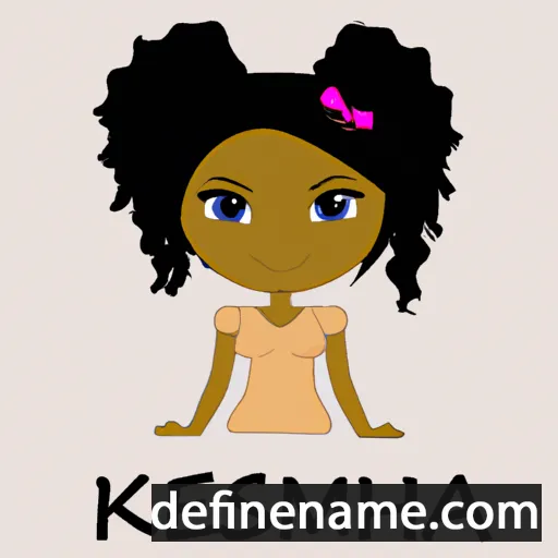 cartoon of the name Kemeisha