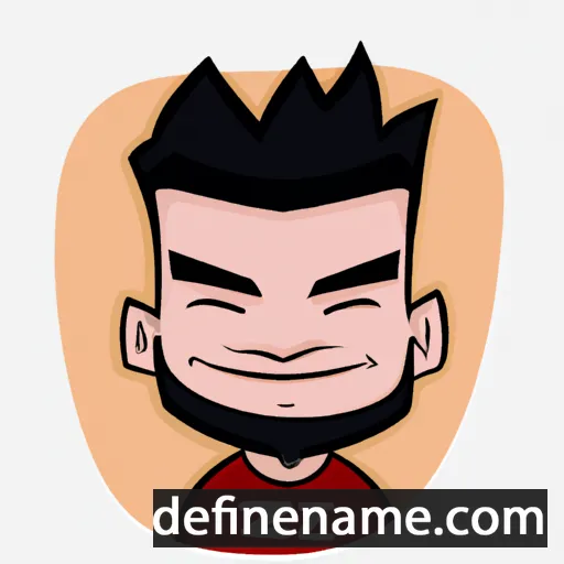 cartoon of the name Kenzhe