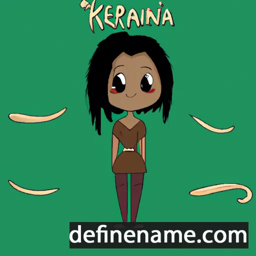 cartoon of the name Keriana