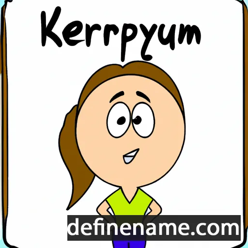 cartoon of the name Kerryn