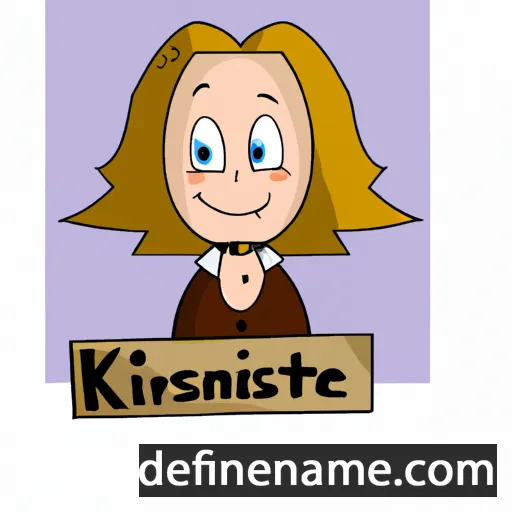 cartoon of the name Kerstine