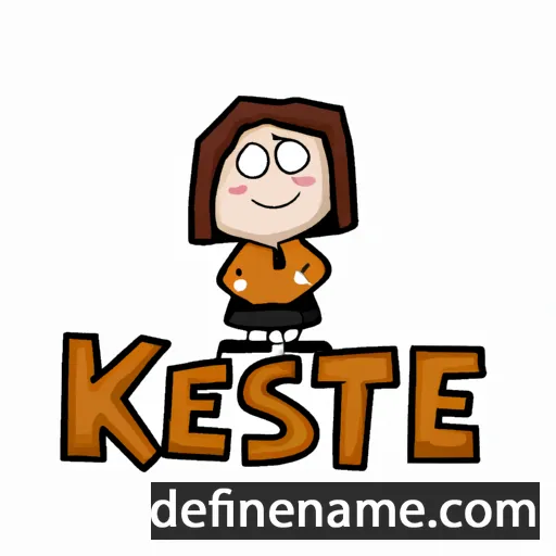 cartoon of the name Kestie