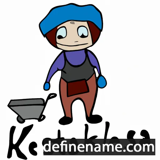 cartoon of the name Ketsela-work