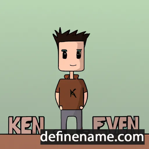 cartoon of the name Keven