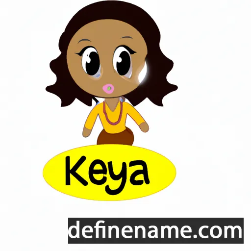 cartoon of the name Keya