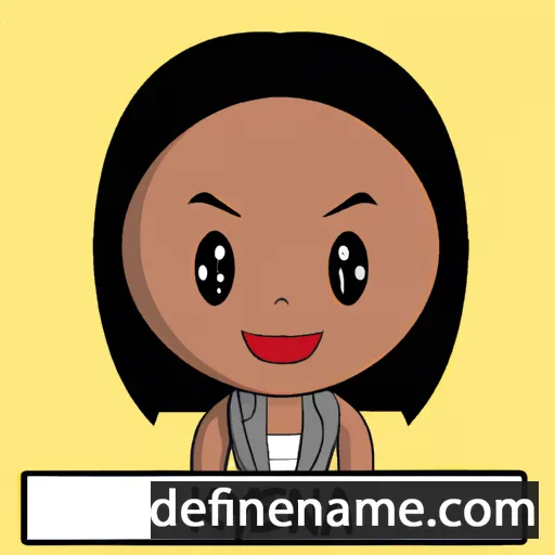 cartoon of the name Keyana