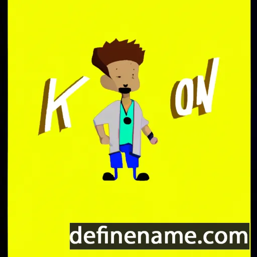 cartoon of the name Keyon