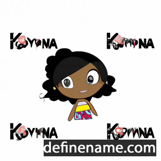 cartoon of the name Keyonna