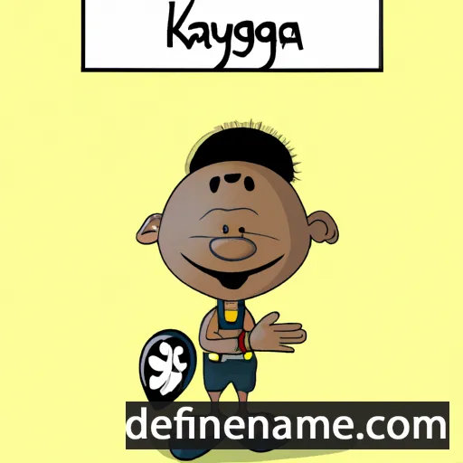 cartoon of the name Kganya