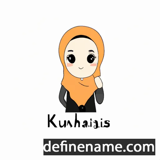 cartoon of the name Khairunisa