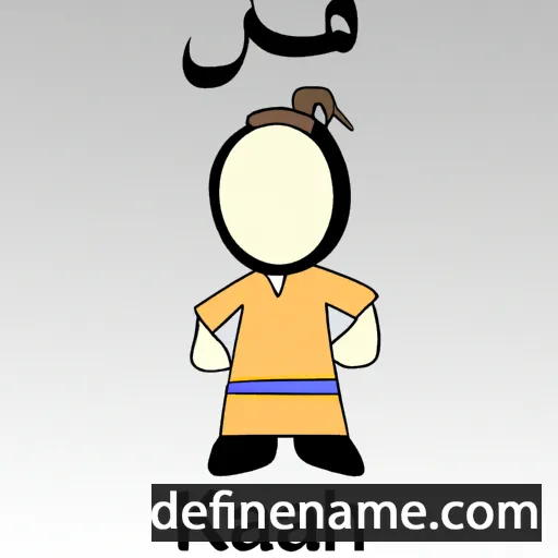 cartoon of the name Khaj