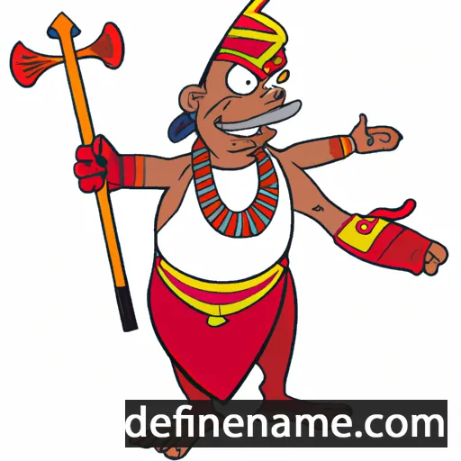 cartoon of the name Khanda