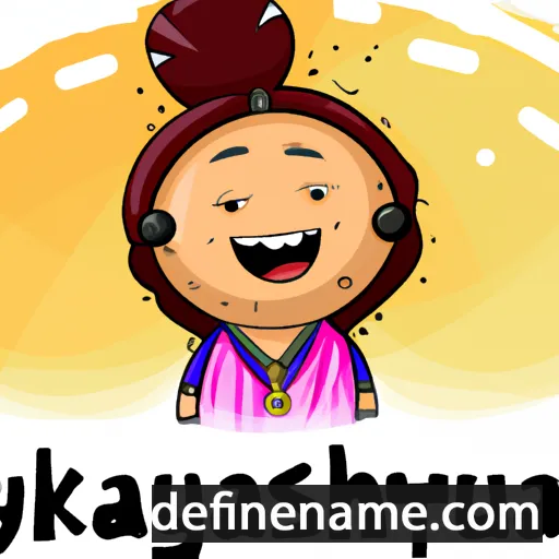 cartoon of the name Khastuyaa