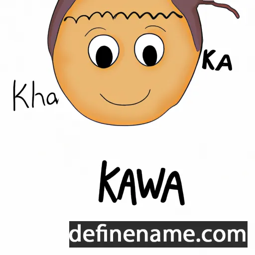 cartoon of the name Khawa