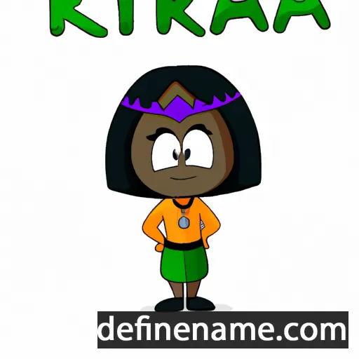 cartoon of the name Khiara