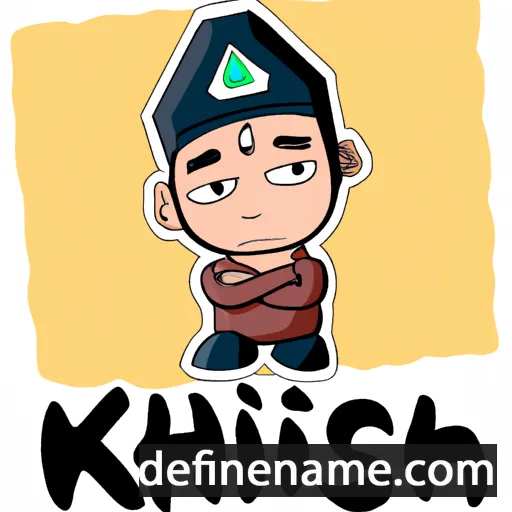 cartoon of the name Khishig