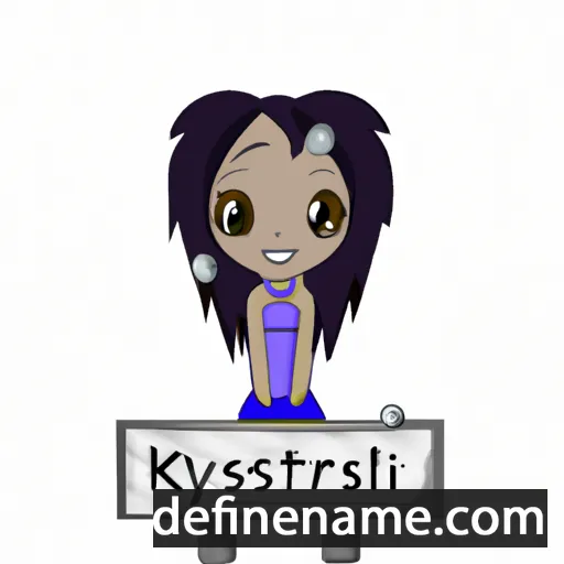 cartoon of the name Khrystal