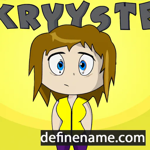 cartoon of the name Khrystel