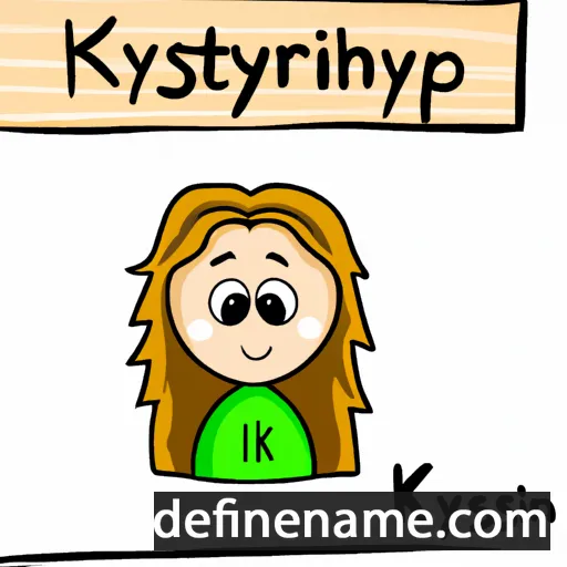 cartoon of the name Khrystyn