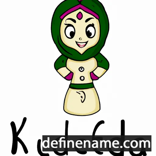 cartoon of the name Khudeeja