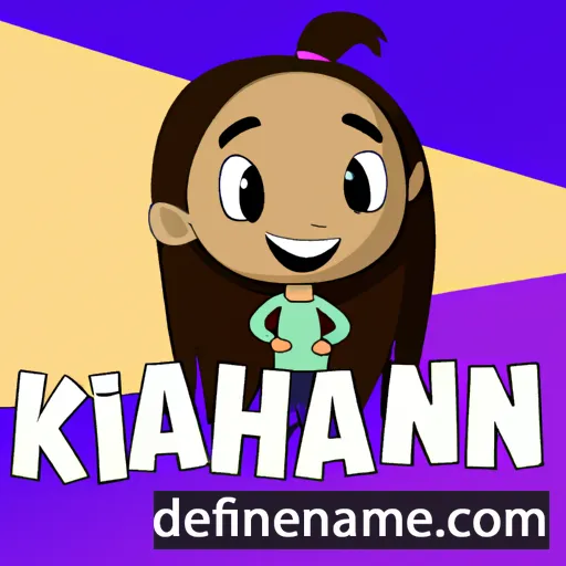 cartoon of the name Kiannah