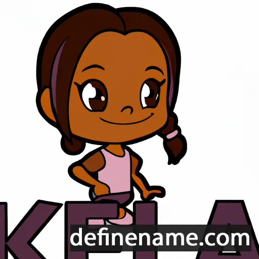 cartoon of the name Kiela