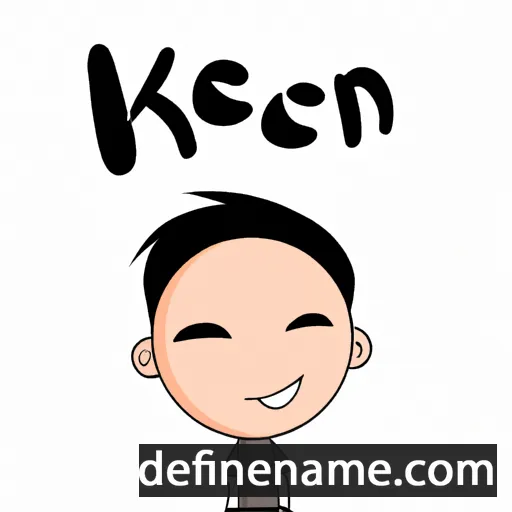 cartoon of the name Kien