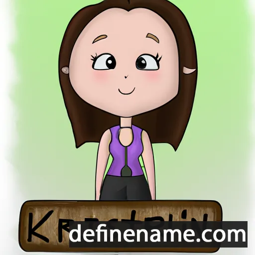 cartoon of the name Kierstyn