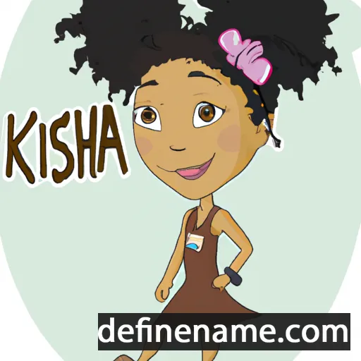 cartoon of the name Kiesha