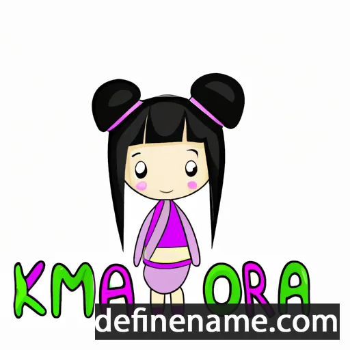 cartoon of the name Kimiora