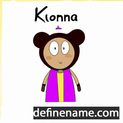 cartoon of the name Kionia