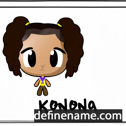 cartoon of the name Kionna