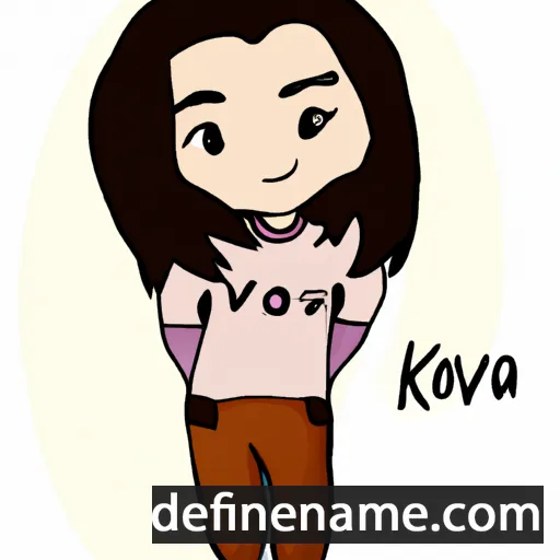 cartoon of the name Kiova