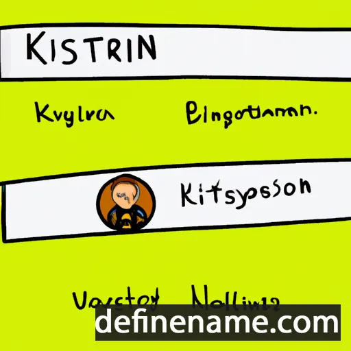 cartoon of the name Kirstyn