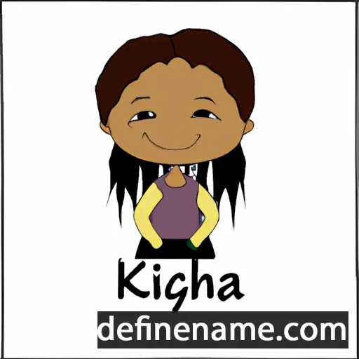 cartoon of the name Kiziah