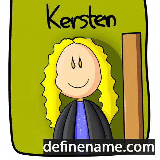 cartoon of the name Kjersten