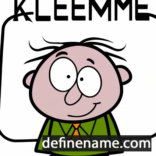 cartoon of the name Kleement