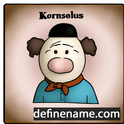 cartoon of the name Kòrnéliusz