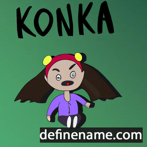 cartoon of the name Könika