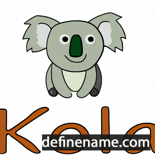 cartoon of the name Koala