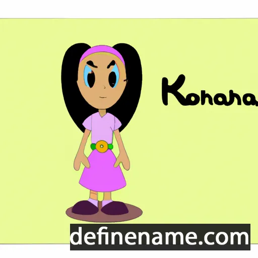 cartoon of the name Kohana