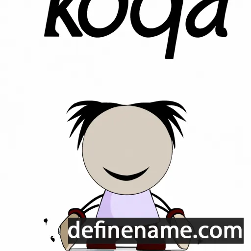 cartoon of the name Koja