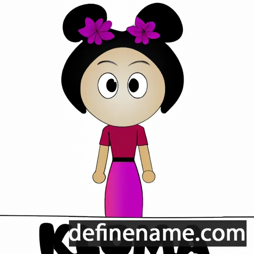 cartoon of the name Komal