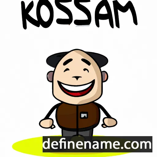 cartoon of the name Komsan