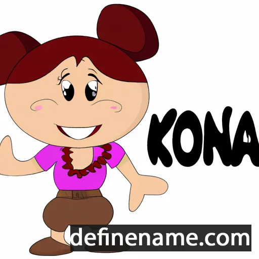 cartoon of the name Kona