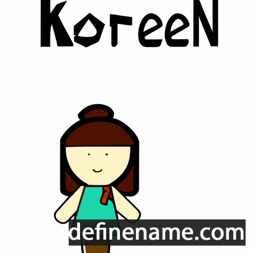 cartoon of the name Koreen