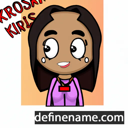 cartoon of the name Korissa