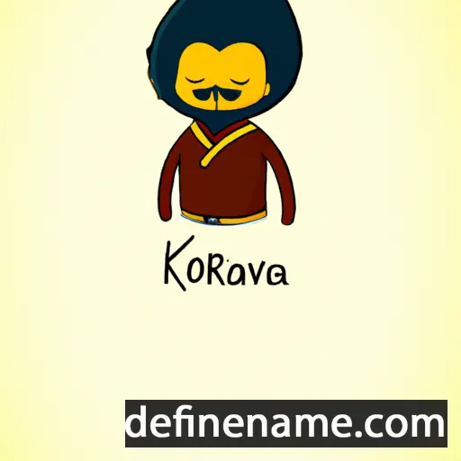 cartoon of the name Korravai