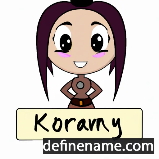 cartoon of the name Korryn